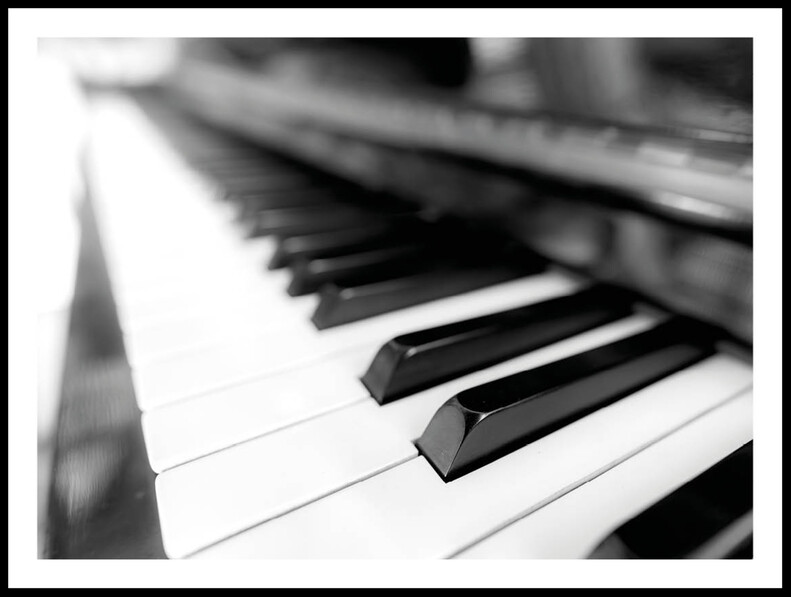 Piano Närbild - Poster - Svart