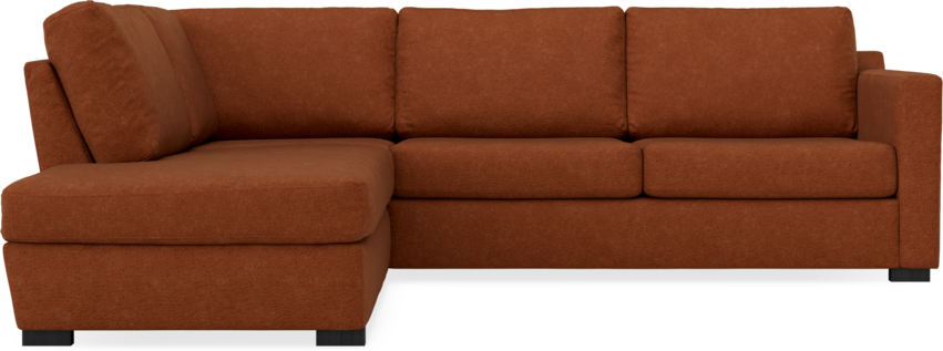 Friday - 2,5-sits soffa med divan vänster - Orange
