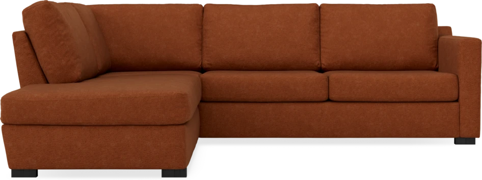 Friday - 2,5-sits soffa med divan vänster - Orange