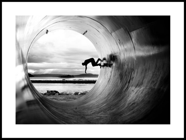 Skateboard - Poster - Svart