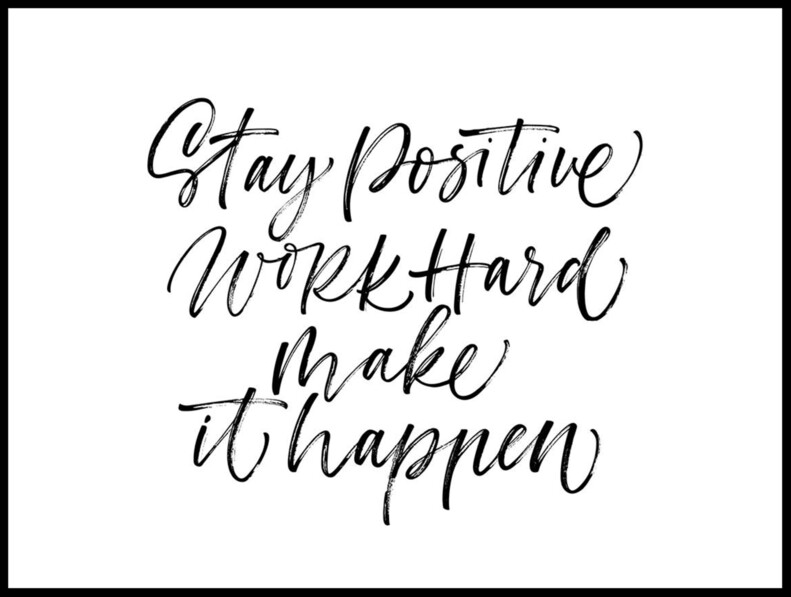 Tänk Positivt  - Poster - Svart