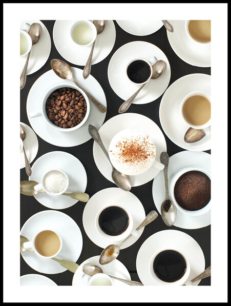 Varianter av Kaffe  - Poster - Svart
