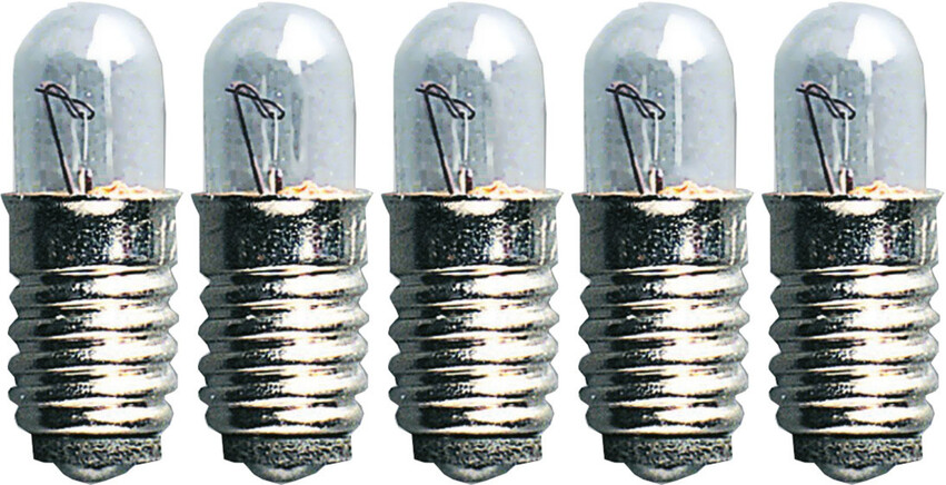 Tillbehör - Ljuskälla, 5-pack, klar, E5, 0,6W - Vit