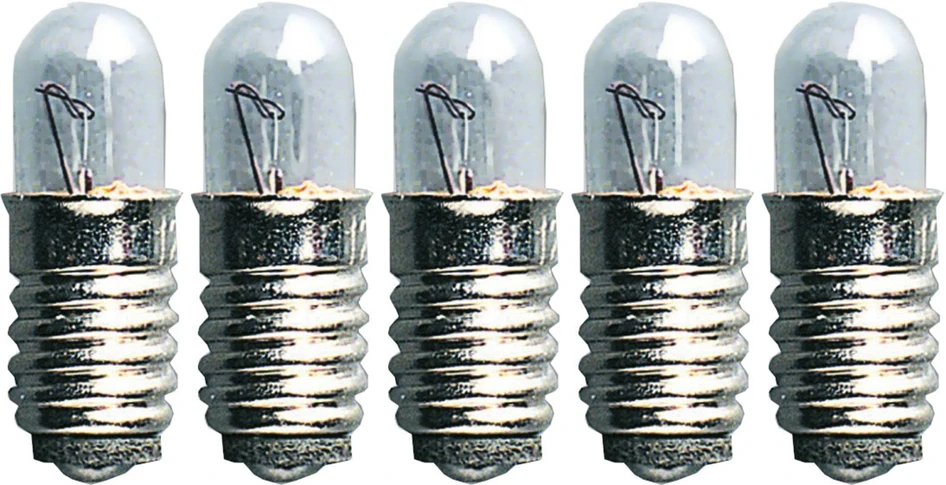 Tillbehör - Ljuskälla, 5-pack, klar, E5, 0,6W - Vit