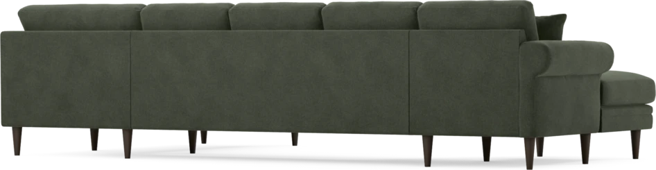 Eden - 3-sits soffa med schäslong vänster och divan höger - Grön
