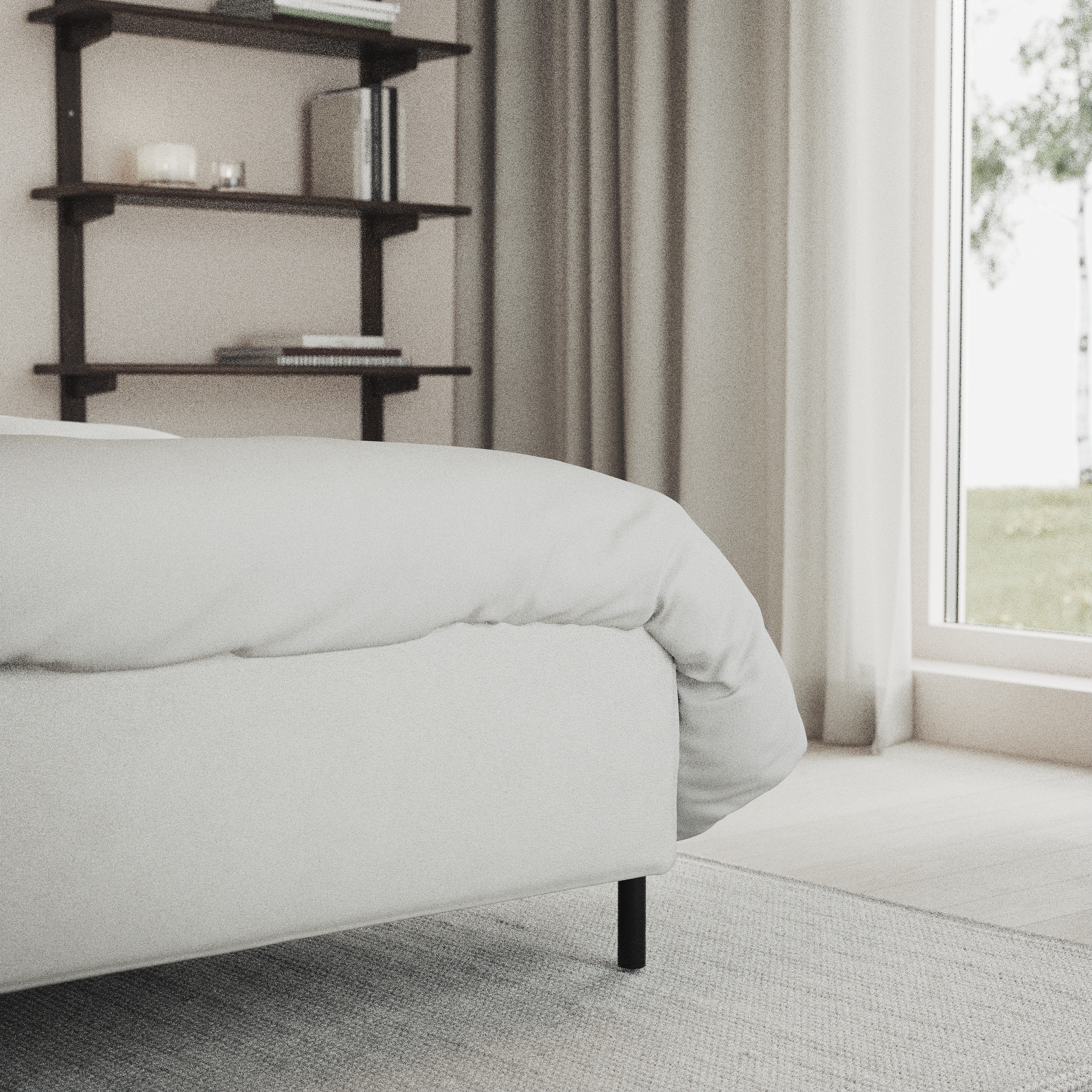 Delux Exclusive - Kontinentalsäng, enkelsäng 120 cm med bäddmadrass och sängben - inspiration