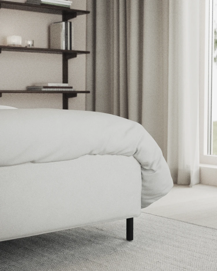 Delux Exclusive - Kontinentalsäng, enkelsäng 120 cm med bäddmadrass och sängben - inspiration