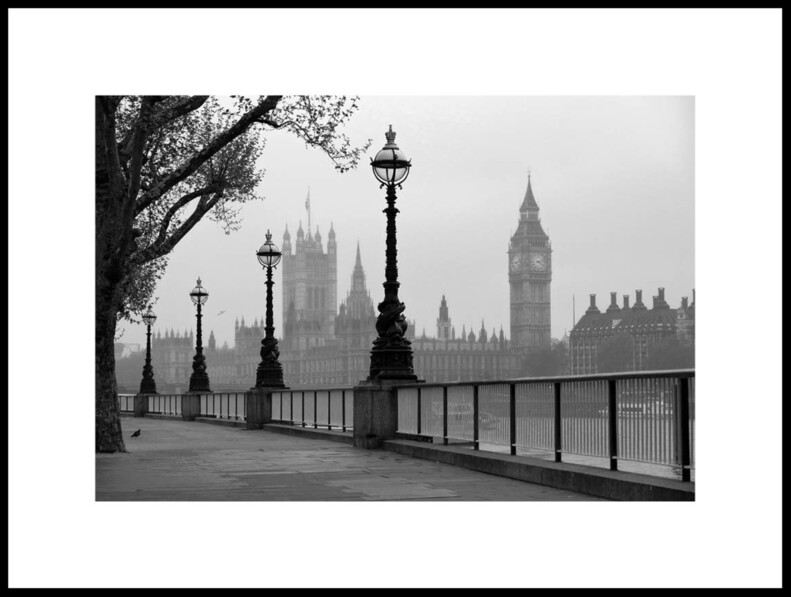 Promenad I London - Poster - Svart
