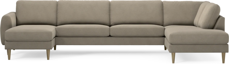 Bridge - 3-sits soffa med schäslong vänster och divan höger - Beige