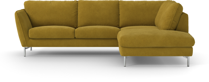 Madison Lux - 2-sits soffa med divan höger - Gul