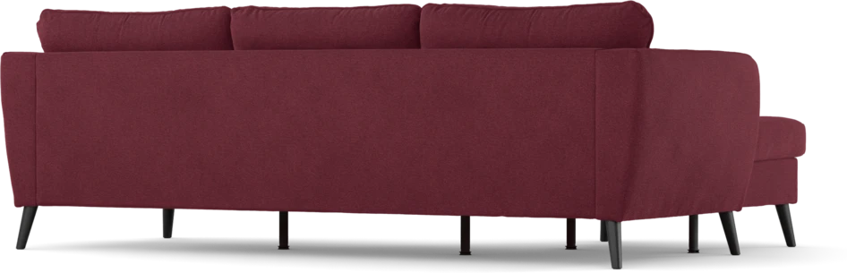 County - 3-sits soffa med flyttbar schäslong - Röd
