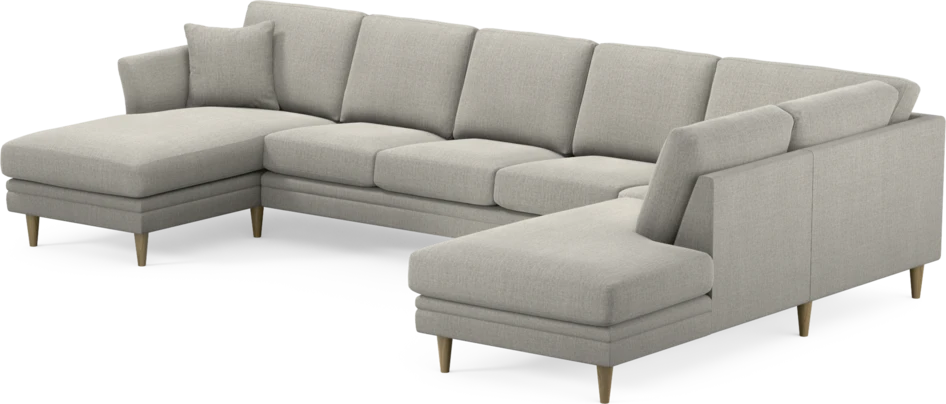 Eden - 3-sits soffa med schäslong vänster och divan höger - Grå