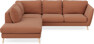 Madison - 2-sits soffa med divan vänster - Orange