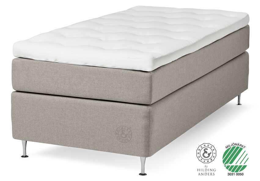 Asperö Exclusive - Kontinentalsäng, enkelsäng med bäddmadrass Asperö Exclusive - Beige