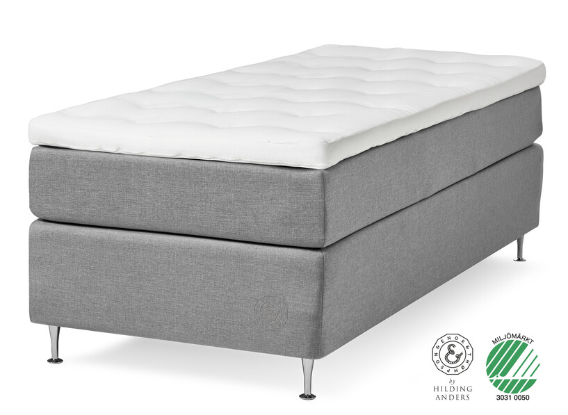 Asperö Comfort - Kontinentalsäng, enkelsäng med bäddmadrass Asperö Comfort - Grå