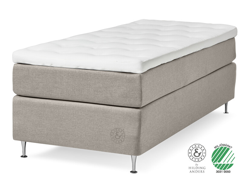 Asperö Comfort - Kontinentalsäng, enkelsäng med bäddmadrass Asperö Comfort - Beige