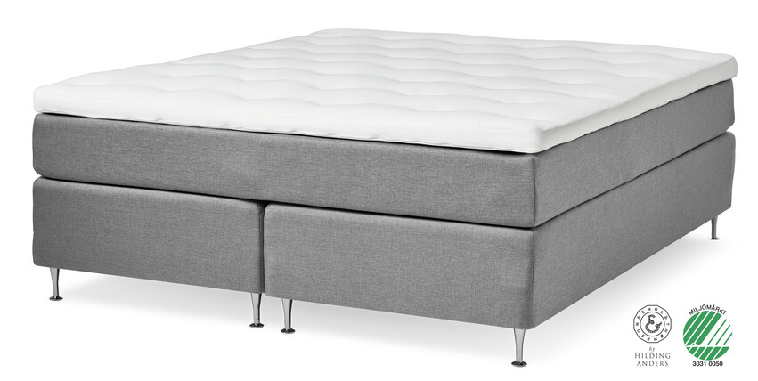 Asperö Comfort - Kontinentalsäng, dubbelsäng med bäddmadrass Asperö Comfort - Grå