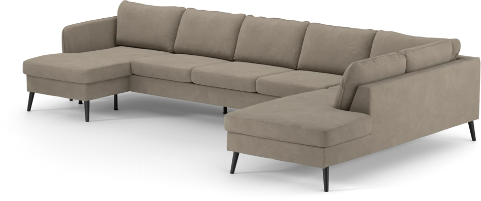 County - 4-sits soffa med schäslong vänster och divan höger - Beige