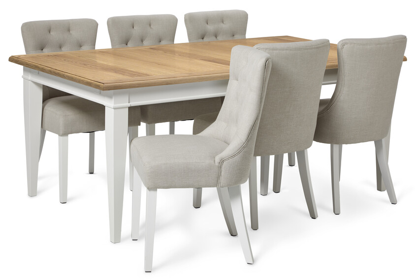 Wilma - Matgrupp med 6 stolar Wilma - Beige