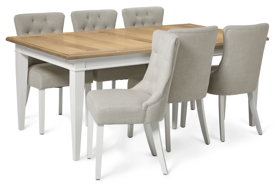 Wilma - Matgrupp med 6 stolar Wilma - Beige