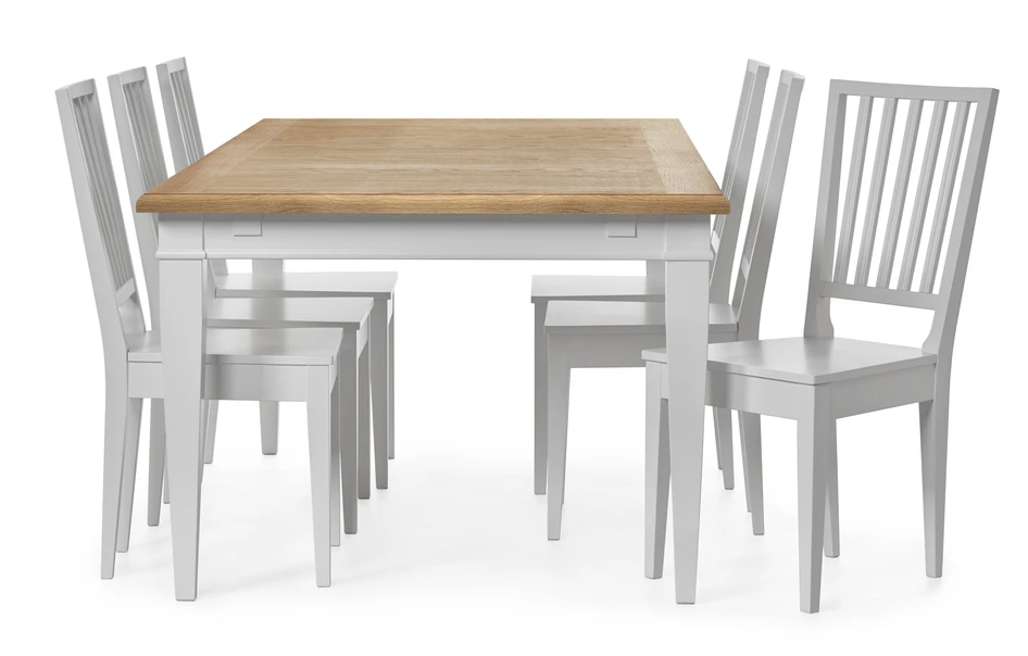 Wilma - Matgrupp med 6 stolar Wilma - Vit