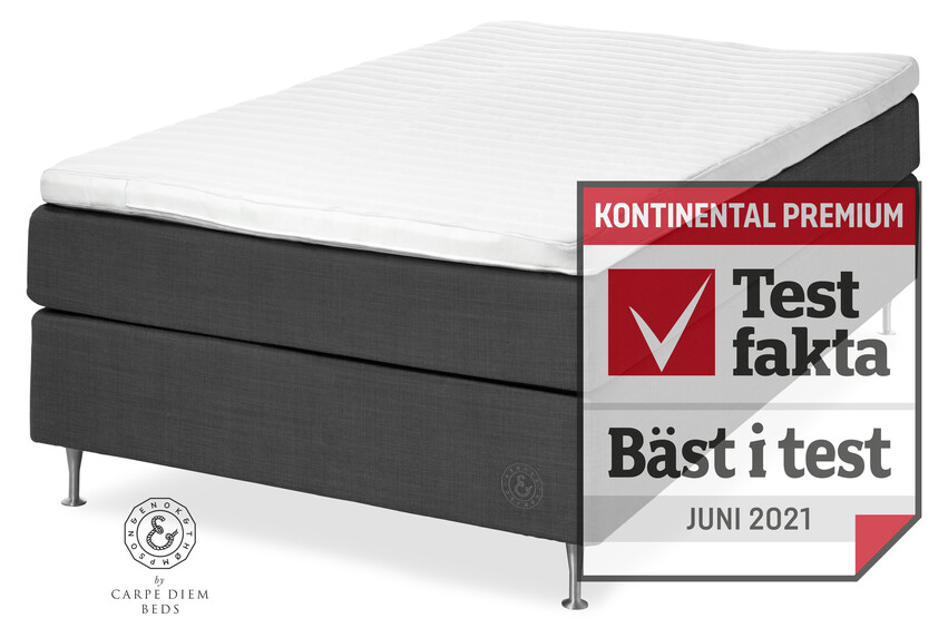 Cape Farewell Comfort - Kontinentalsäng, enkelsäng med bäddmadrass Fiord Soft - Grå