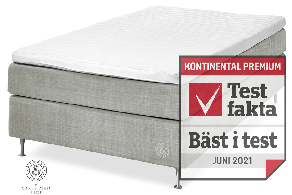 Cape Farewell Comfort - Kontinentalsäng, enkelsäng med bäddmadrass Fiord Soft - Grå