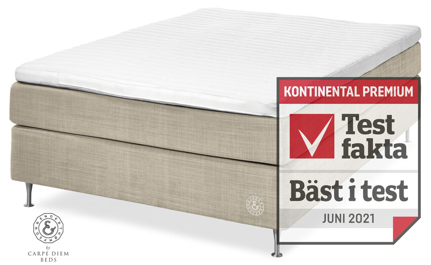 Cape Farewell Comfort - Kontinentalsäng, enkelsäng med bäddmadrass Fiord Soft - Beige