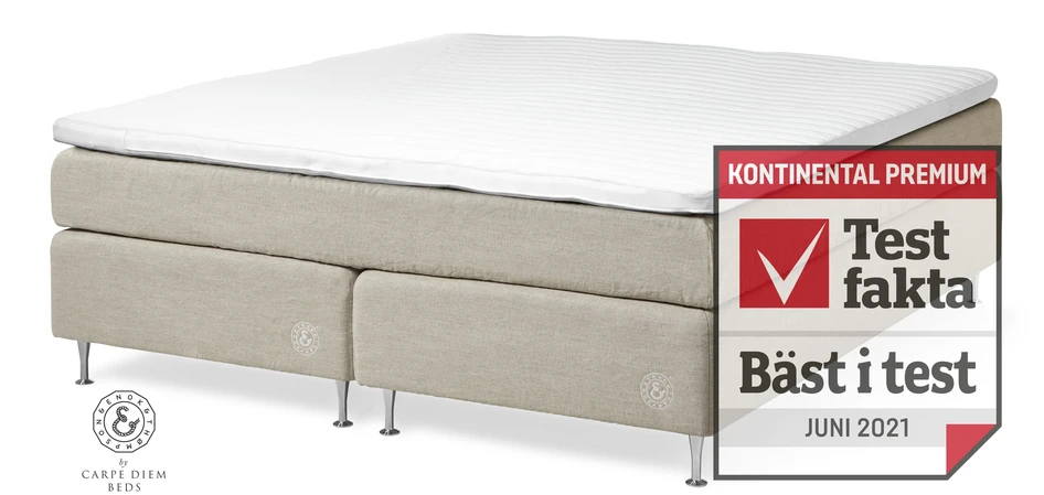 Cape Farewell Comfort - Kontinentalsäng, dubbelsäng med bäddmadrass Fiord Soft - Beige