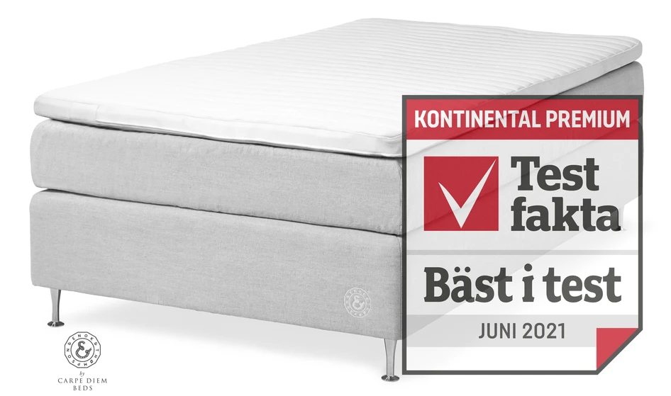 Cape Farewell Comfort - Kontinentalsäng, enkelsäng med bäddmadrass Fiord Soft - Grå