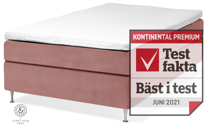 Cape Farewell Comfort - Kontinentalsäng, enkelsäng med bäddmadrass Fiord Soft - Rosa