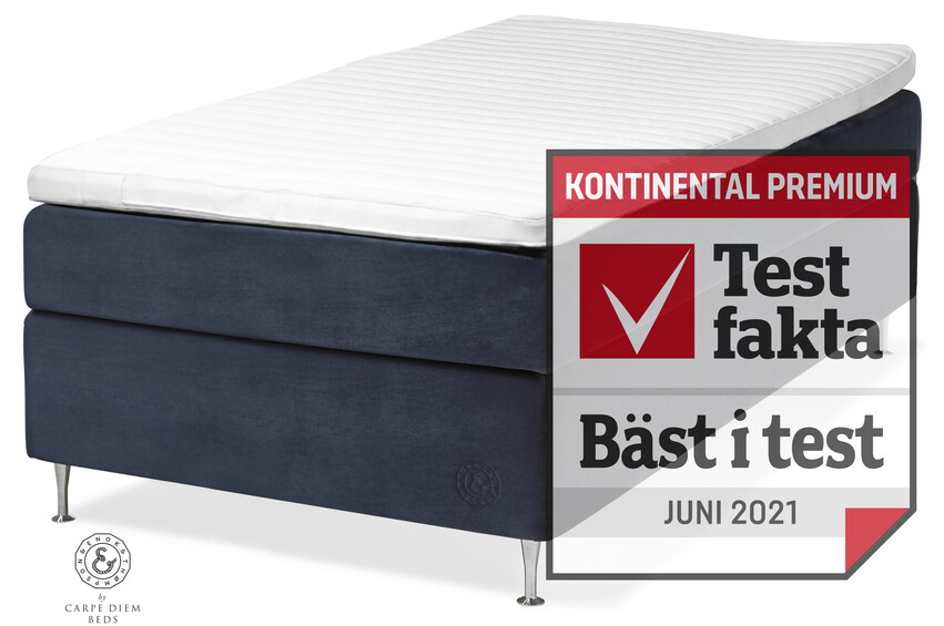 Cape Farewell Comfort - Kontinentalsäng, enkelsäng med bäddmadrass Fiord Soft - Blå