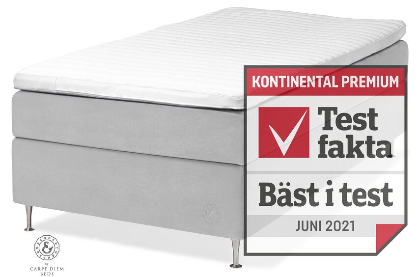 Cape Farewell Comfort - Kontinentalsäng, enkelsäng med bäddmadrass Fiord Soft - Grå