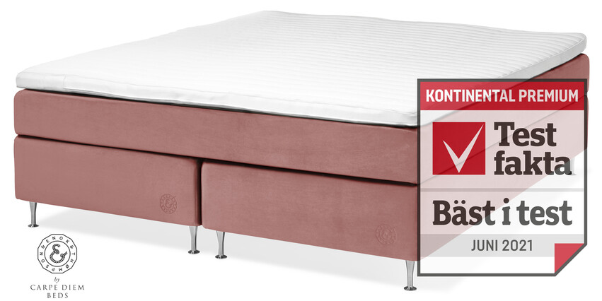 Cape Farewell Comfort - Kontinentalsäng, dubbelsäng med bäddmadrass Fiord Soft - Rosa