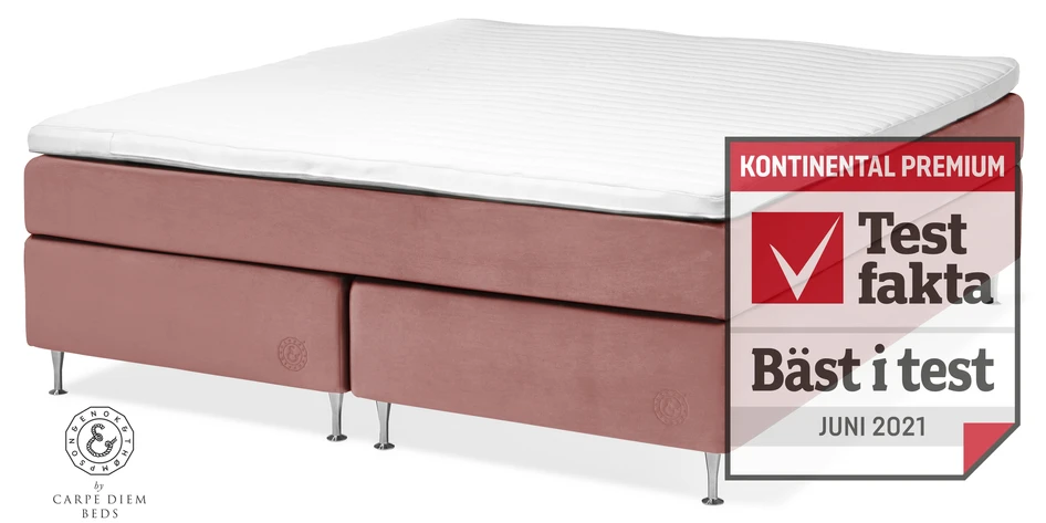 Cape Farewell Comfort - Kontinentalsäng, dubbelsäng med bäddmadrass Fiord Soft - Rosa