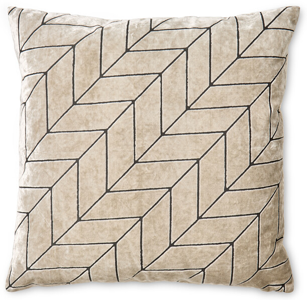 Chelsie - Sammetskudde, 60x60 cm - Beige