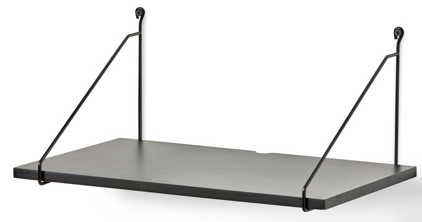 Nimo - Vägghängt sängbord, 40x26x18 cm - Svart