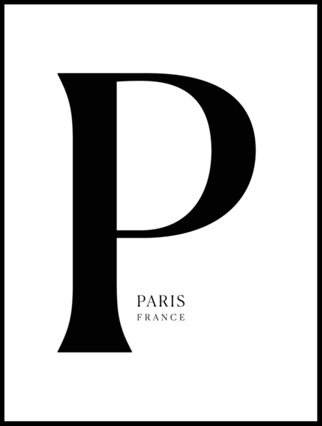 Paris - Poster - Svart
