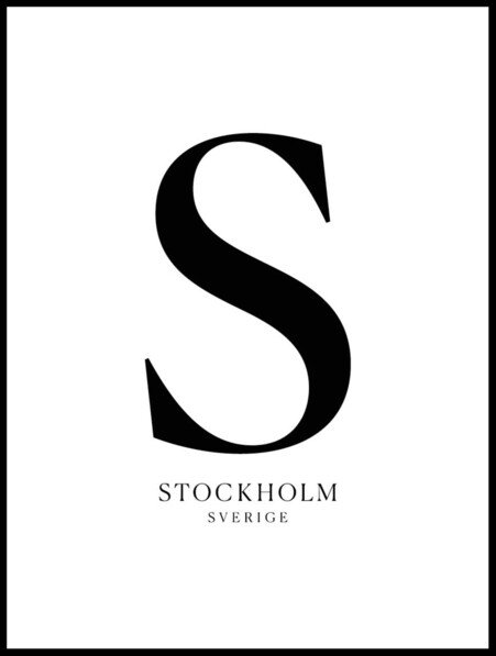 Stockholm - Poster - Svart