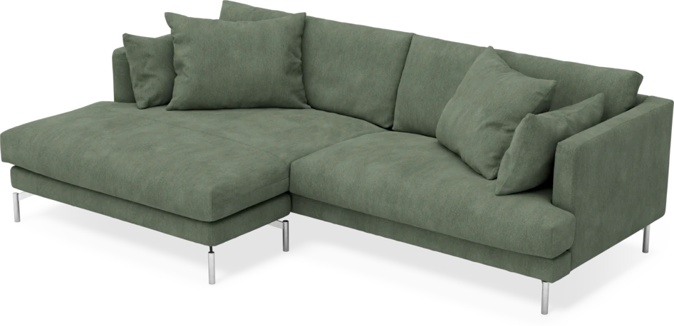 Harper - 4-sits med schäslong XL vänster - Grön