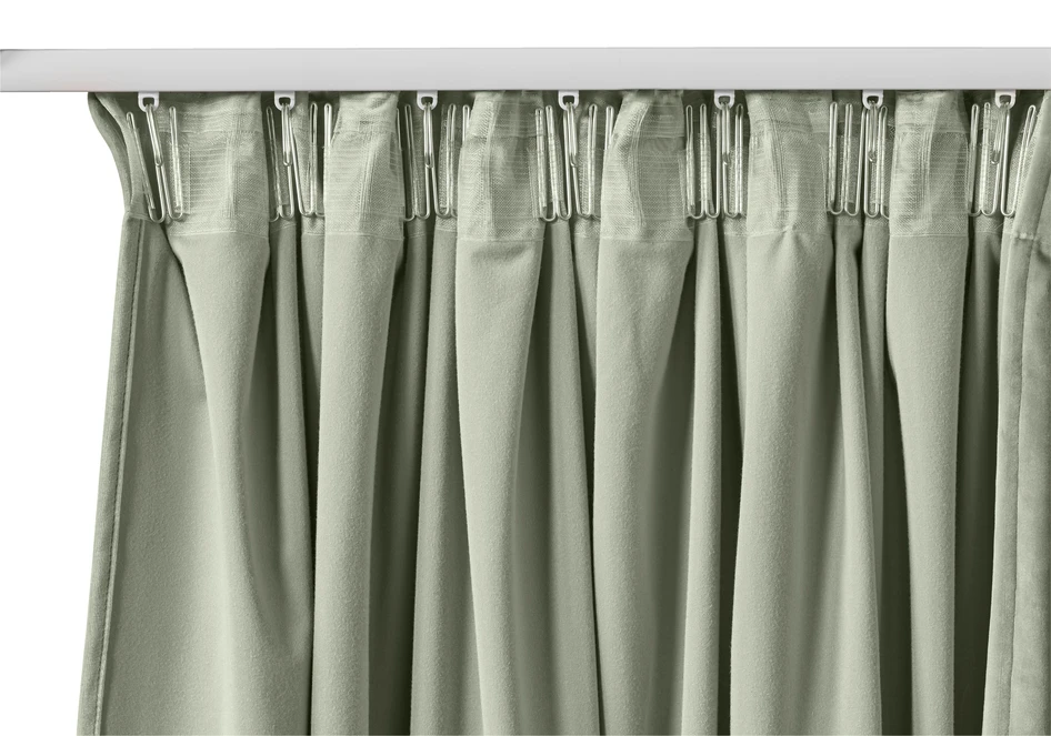Velvet - Sammetsgardin, 140x250 cm, 2-pack - Grön