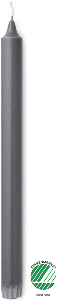 Tindra - Rustikljus, H 28 cm, brinntid 10 h - Grå