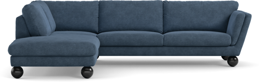 Madison - 3-sits soffa med divan vänster - Blå