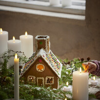 Blänka - Antikljus med LED-belysning, batteridrivet, 2-pack, H 24 cm - inspiration