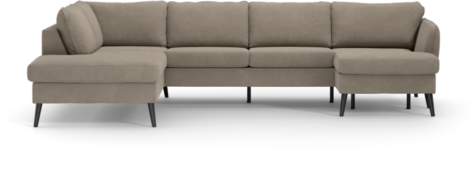 County - 3-sits soffa med divan vänster och schäslong höger - Beige