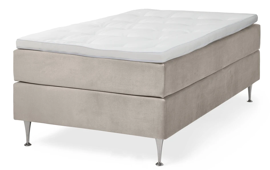 Key West - Kontinentalsäng, enkelsäng med bäddmadrass - Beige