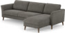 Bridge - 3-sits soffa med schäslong höger - Grå