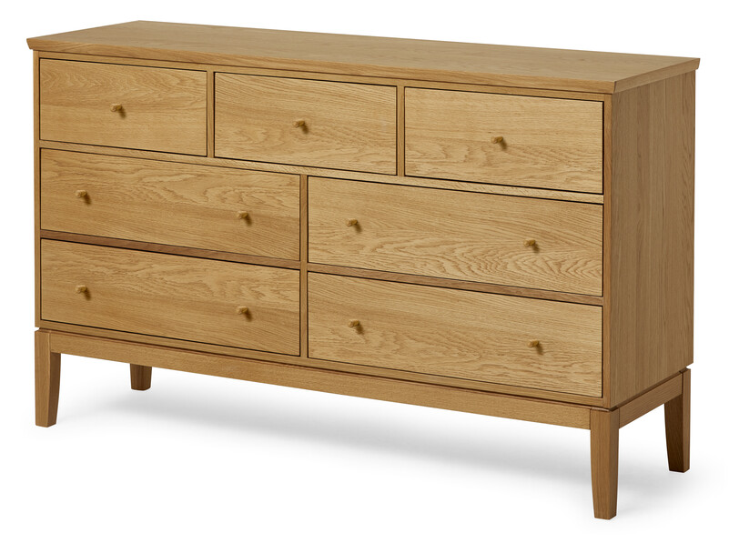 Ekeby - Byrå med 7 lådor, 140x43x85 cm - Brun