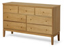 Ekeby - Byrå med 7 lådor, 140x43x85 cm - Brun