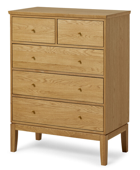 Ekeby - Byrå med 5 lådor, 80x43x105 cm - Brun